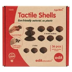 Natural Tactile Shells In A Box 36pc * -Toy Specialty Store 15205