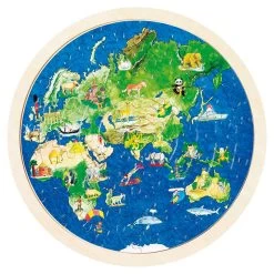 Goki Double Sided World Puzzle