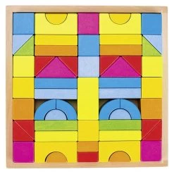 Goki Building Blocks Rainbow 57pc Set