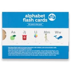 Alphabet Flash Cards 9 Alphabet Flash Cards -Toy Specialty Store AlphabetFlashCardsPackagingBack White