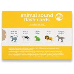 Animal Sounds Flash Cards 7 Animal Sounds Flash Cards -Toy Specialty Store AnimalSoundsFlashCardPackagingBack White