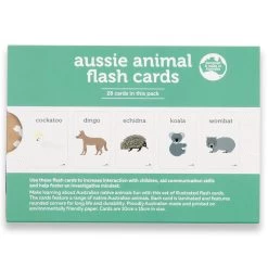 Aussie Animal Flash Cards -Toy Specialty Store AussieAnimalsFlashCardPackagingBack White