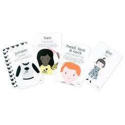Body Parts & Clothing Flash Cards -Toy Specialty Store BodyandClothingFlashCards White