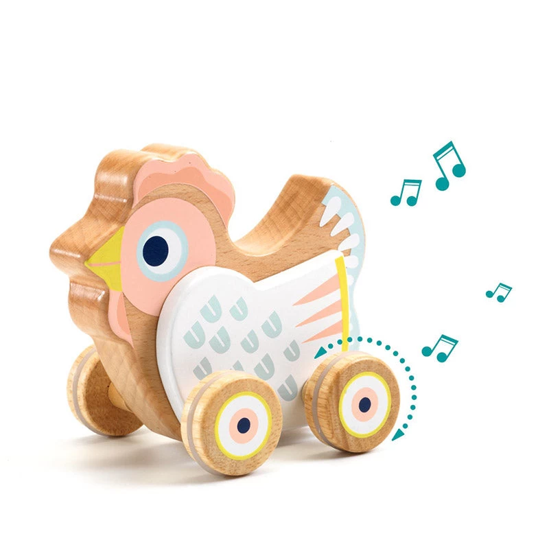 Djeco BabySing Hen On Wheels 3 Djeco BabySing Hen On Wheels