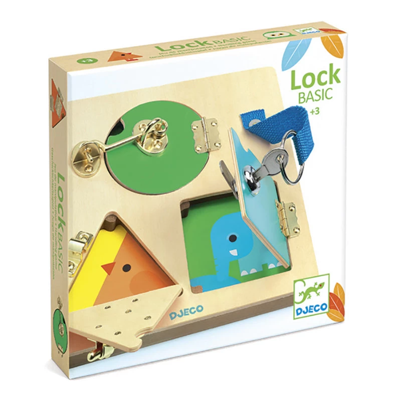 Djeco Lock Basic Wooden Puzzle Board 4 Djeco Lock Basic Wooden Puzzle Board - Image 2