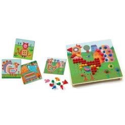 Djeco Animo Mosaic Peg Board -Toy Specialty Store DJ8137 HERO