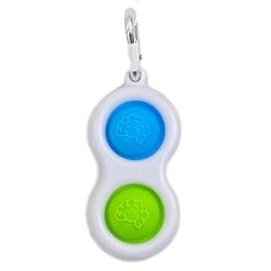 Fat Brain Toys Simpl Dimpl Sensory Keychain -Toy Specialty Store DimplKeyChain BlueGreen