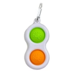 Fat Brain Toys Simpl Dimpl Sensory Keychain -Toy Specialty Store DimplKeyChain GreenOrange