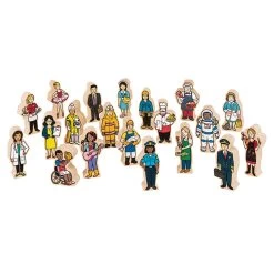 Fun Factory Multicultural People 20pc Wooden Set