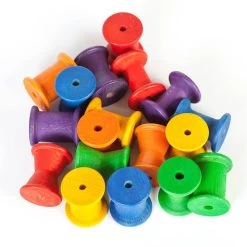 36 Wooden Spools Rainbow Set -Toy Specialty Store GRA15103 02