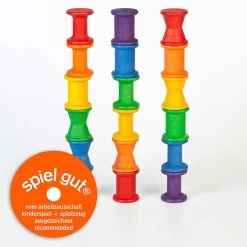 18 Wooden Spools Rainbow Set -Toy Specialty Store GRA15103 1