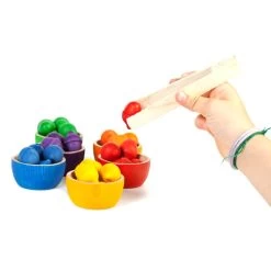 Rainbow Bowls With Acorns & Tongs -Toy Specialty Store GRA15107 3