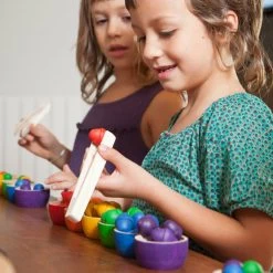 Rainbow Bowls With Acorns & Tongs -Toy Specialty Store GRA15107 4