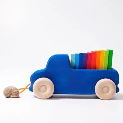 Large Blue Truck Pull Along -Toy Specialty Store GRI090401 3