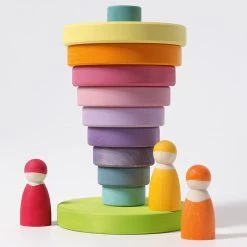 Conical Stacking Tower Large Pastel -Toy Specialty Store GRI11001 10
