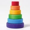 Conical Stacking Tower Small Rainbow -Toy Specialty Store GRI11010 1