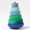 Conical Stacking Tower Wobbly Blue -Toy Specialty Store GRI11012 1