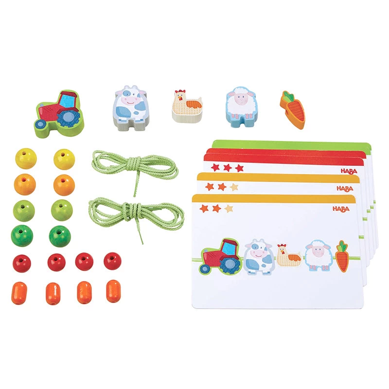 Haba Threading Game Farm Blocks 4 Haba Threading Game Farm Blocks - Image 2