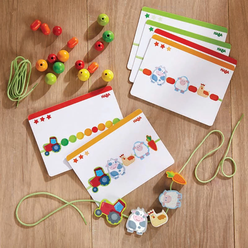 Haba Threading Game Farm Blocks 5 Haba Threading Game Farm Blocks - Image 3