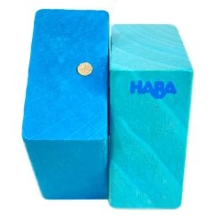 Haba Sound Block Blue Twist -Toy Specialty Store HABAAudibleBlocks LBluetwisted