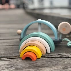 Janod Cocoon Rainbow Stacking Turtle Pull Along 9 Janod Cocoon Rainbow Stacking Turtle Pull Along -Toy Specialty Store IMG 0998