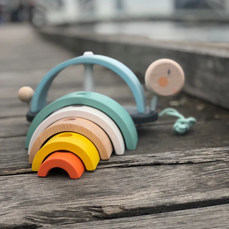 Janod Cocoon Rainbow Stacking Turtle Pull Along 7 Janod Cocoon Rainbow Stacking Turtle Pull Along - Image 5