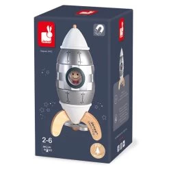 Janod Silver Magnetic Rocket -Toy Specialty Store J05221 zoom1