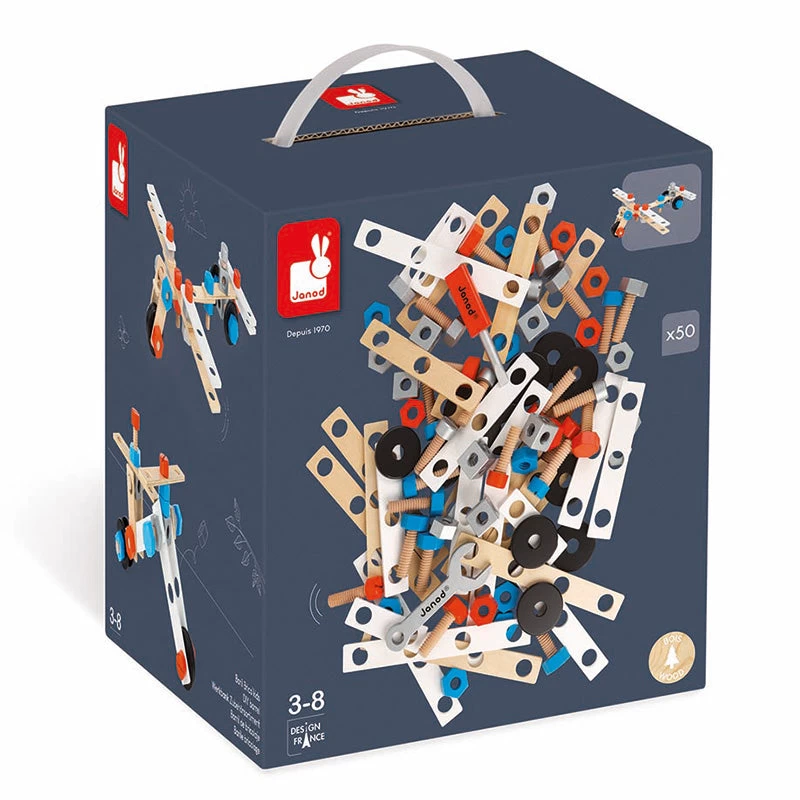 Janod Brico Kids DIY Barrel 50pc 3 Janod Brico Kids DIY Barrel 50pc