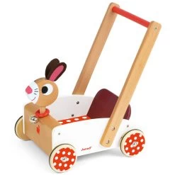 Janod Crazy Rabbit Push Along Cart *