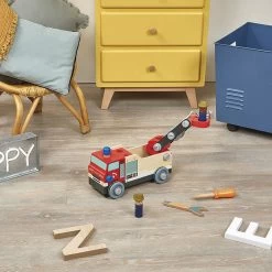 Janod Brico Kids DIY Wooden Fire Truck -Toy Specialty Store JAN06469 7