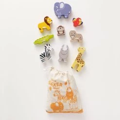 Le Toy Van Petilou African Stacking Animals & Bag -Toy Specialty Store LEPL117 2