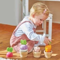 Le Toy Van Petilou Stacking Veggies -Toy Specialty Store LEPL121 3