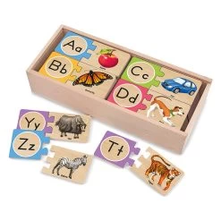 Melissa & Doug Wooden Puzzle Cards Alphabet