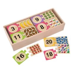 Melissa & Doug Wooden Puzzle Cards Numbers