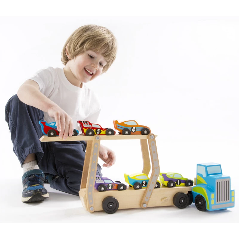Melissa & Doug Jumbo Race Car Carrier 6 Melissa & Doug Jumbo Race Car Carrier - Image 4