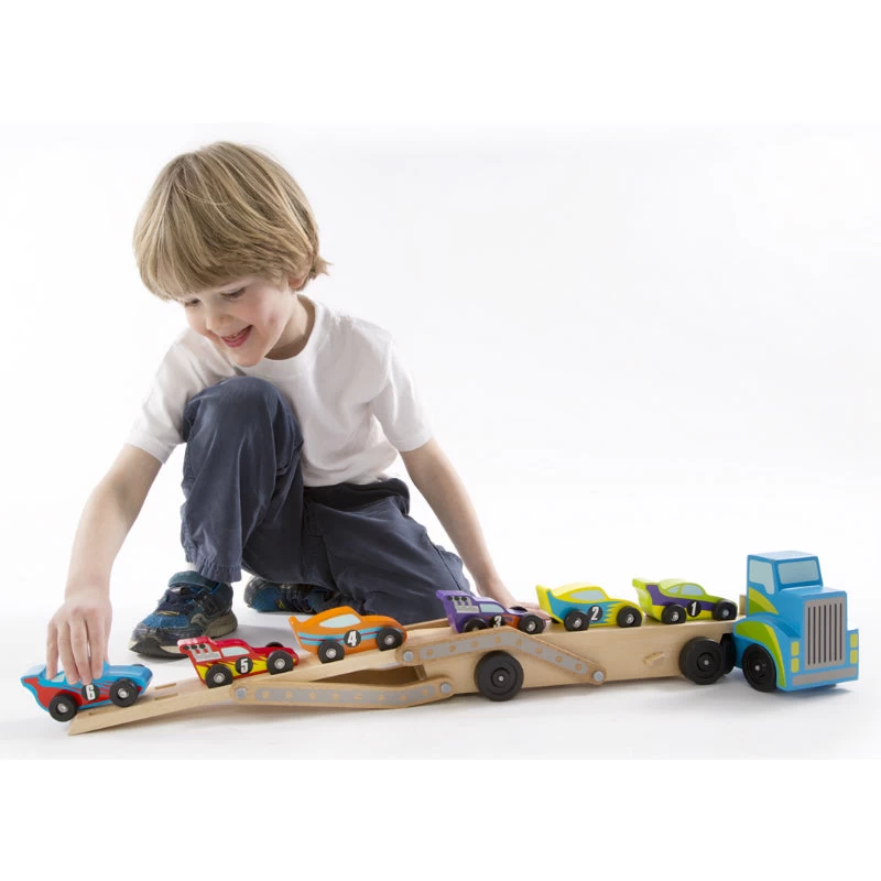 Melissa & Doug Jumbo Race Car Carrier 7 Melissa & Doug Jumbo Race Car Carrier - Image 5