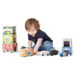 Melissa & Doug Nesting & Sorting Buildings & Vehicles -Toy Specialty Store MND03576 3