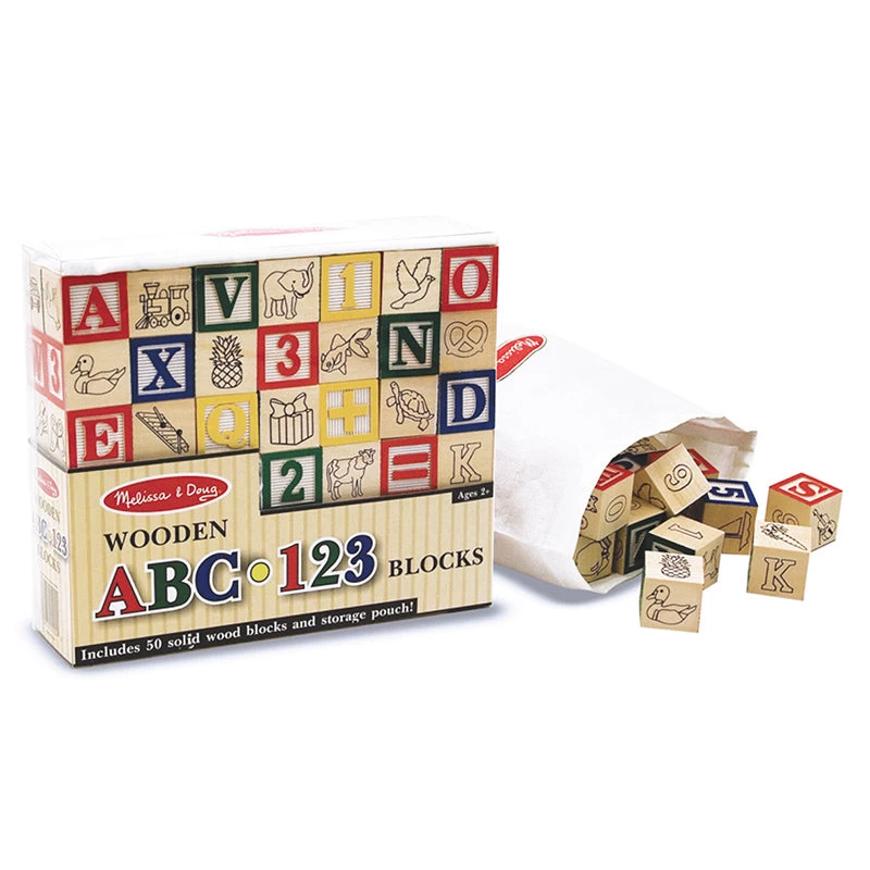 Melissa & Doug ABC 123 Wooden Blocks 50pc 3 Melissa & Doug ABC 123 Wooden Blocks 50pc
