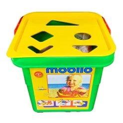 Mobilo Sorting Bucket 54pc -Toy Specialty Store MOBILO YELLOW LID