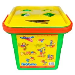 Mobilo Sorting Bucket 54pc -Toy Specialty Store MOBILO YELLOW LID HERO