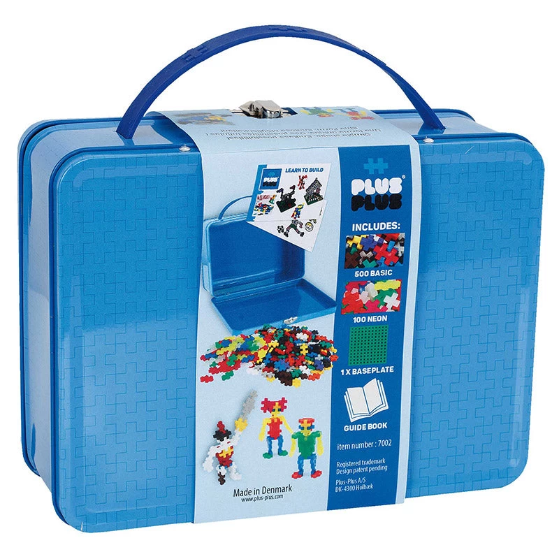 Plus-Plus Building Set In Blue Metal Case 600pc 3 Plus-Plus Building Set In Blue Metal Case 600pc