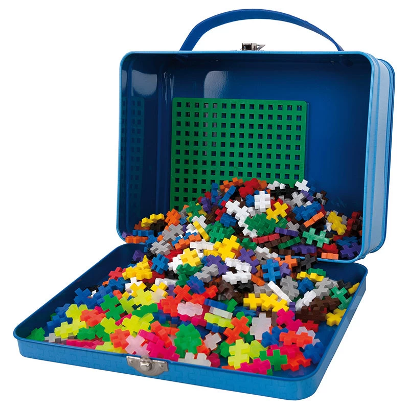 Plus-Plus Building Set In Blue Metal Case 600pc 4 Plus-Plus Building Set In Blue Metal Case 600pc - Image 2