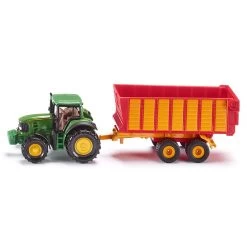 Siku John Deere With Silage Trailer