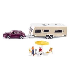 Siku Car With Caravan - 1:55 Scale