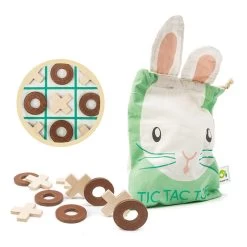 Tender Leaf Toys Tic Tac Toe Game With Bunny Bag