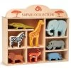 Tender Leaf Toys Wooden Safari Animals With Display
