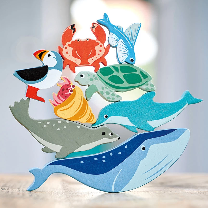 Tender Leaf Toys Wooden Coastal Animals With Display 4 Tender Leaf Toys Wooden Coastal Animals With Display - Image 2