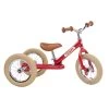 Red Vintage 2 In 1 Metal Trybike With Cream Tyres