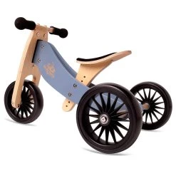 Kinderfeets Tiny Tot PLUS 2 In 1 Balance Bike & Trike - Slate Blue