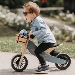 Kinderfeets Tiny Tot PLUS 2 In 1 Balance Bike & Trike - Slate Blue -Toy Specialty Store TinyTotPlus OneDayStudio 037